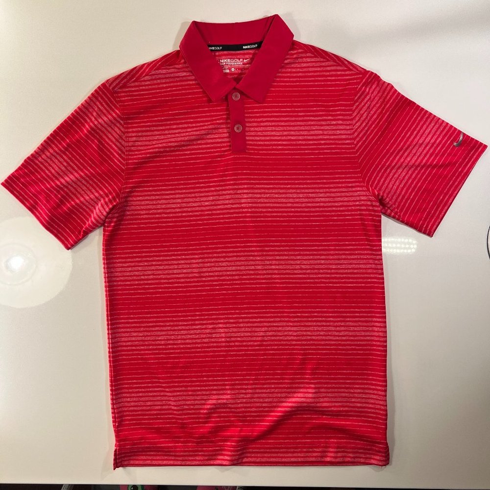 NIKE GOLF DRI - FIT Red Polo Shirt (Small)